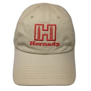 Hornady Baseball Cap Beige One Size Strapback Logo Embroidered Shooting Hat